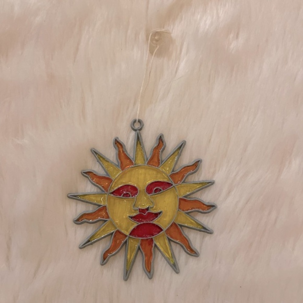 Sun stained glass sun catcher